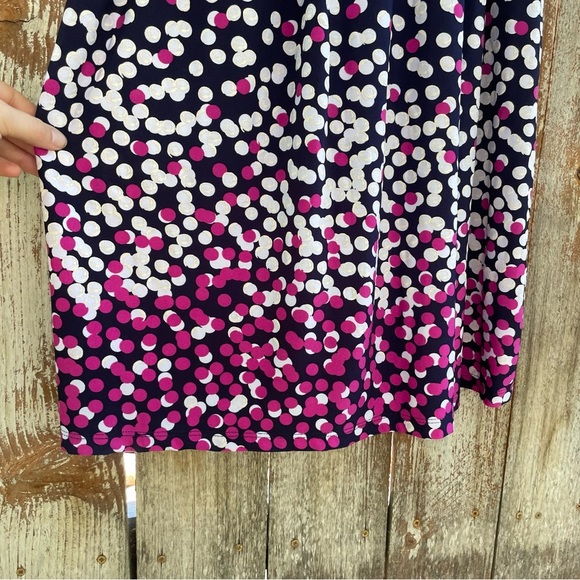 SHELBY & PALMER Women’s Navy White Pink Polka Dot Short Sleeve Dress Size Medium - Picture 5 of 11